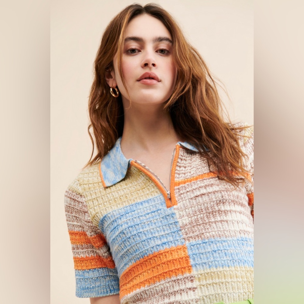Free People Zipper Knit Tee